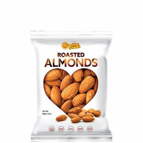 SUNSHINE SNACKS Roasted Almonds 37G 1.3OZ