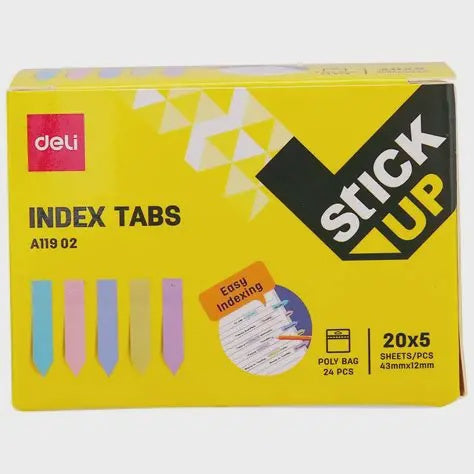 DELI Stationery Indicator Sticker Index Tabs A113 02 24PC Box