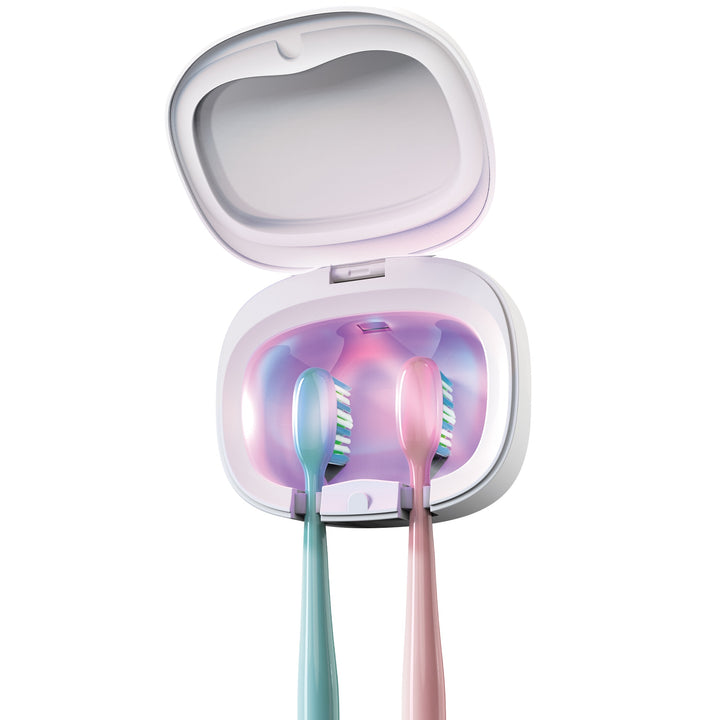 Toothbrush UV-C Sanitizer Vie Oli OLID1086WH 2X Toothbrush Holder Case