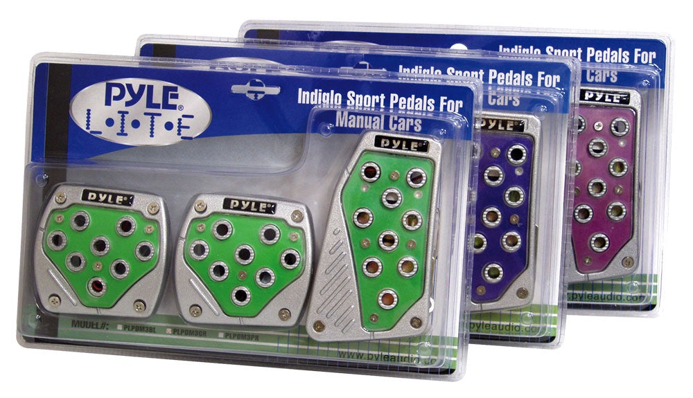PYLE Car Pedal Lite PLPDM3BL Blue Manual with Light
