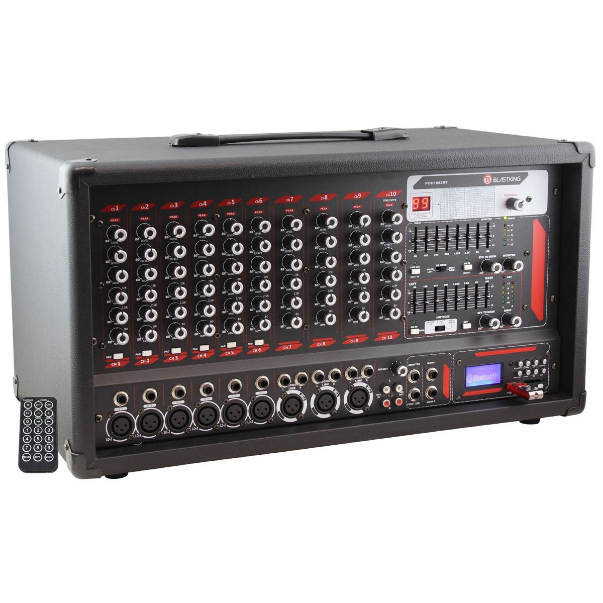 BLASTKING Mixer Amplifier Combo I78B-POD1062BT 10CH Powered