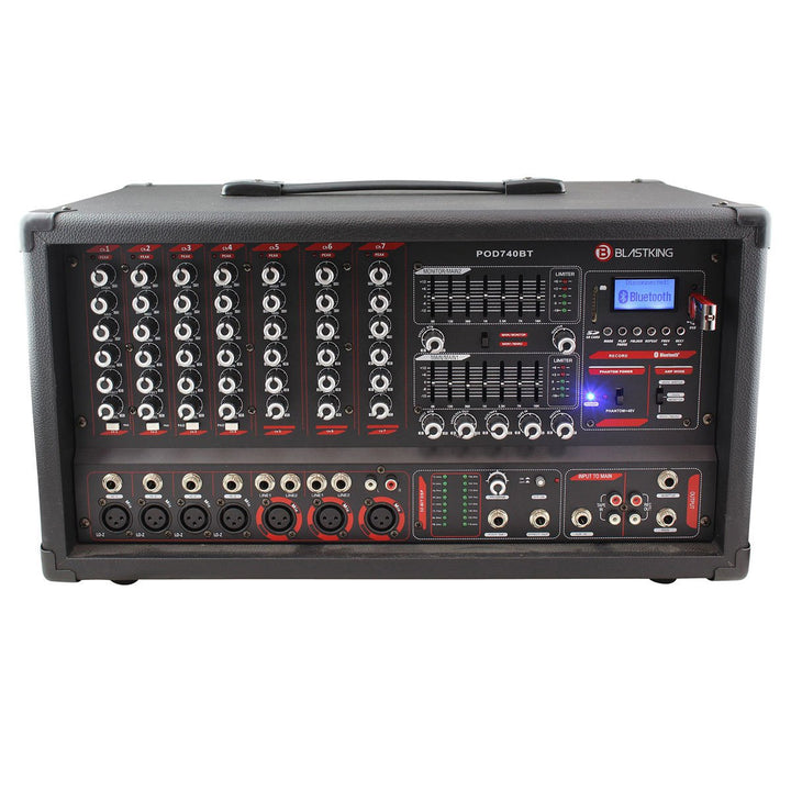 BLASTKING Mixer Amplifier Combo I78-BPOD740BT 7CH Powered POD740BT
