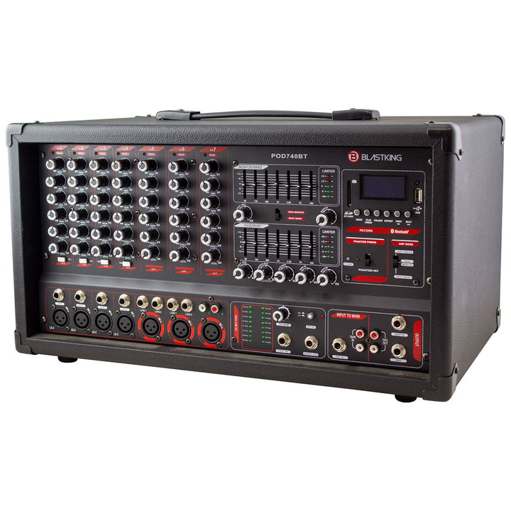 BLASTKING Mixer Amplifier Combo I78-BPOD740BT 7CH Powered POD740BT