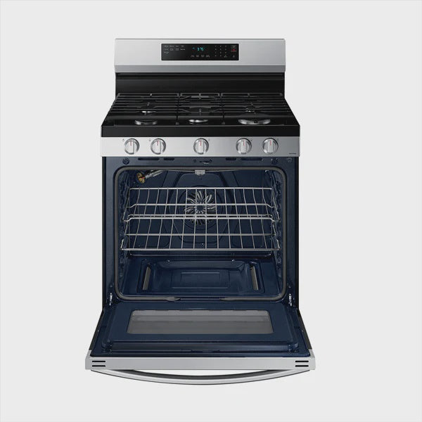 SAMSUNG Stove 5 Burner NX60B6515SS Stainless Steel with Air Fryer Smart WIFI Fan Convection