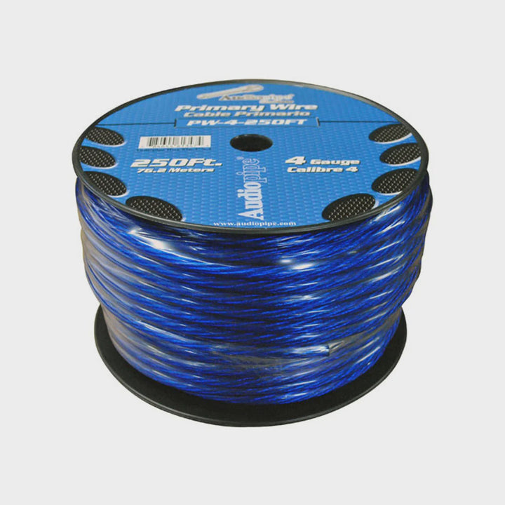 AUDIO PIPE Power Cable Car 4G PW-4-250 Blu Sold Per Roll of 250FT