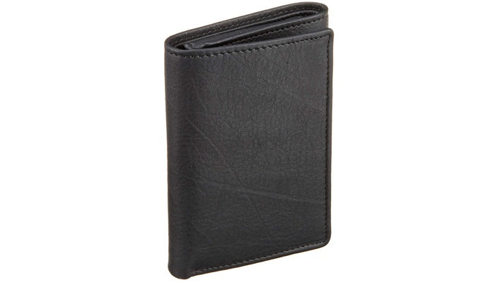 PERRY ELLIS Wallet Men Tri Fold Black IN Gift Box