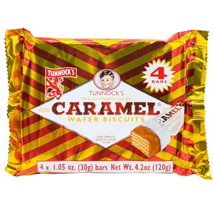 TUNNOCKS Caramel Milk Chocolate Coated Wafer Biscuits