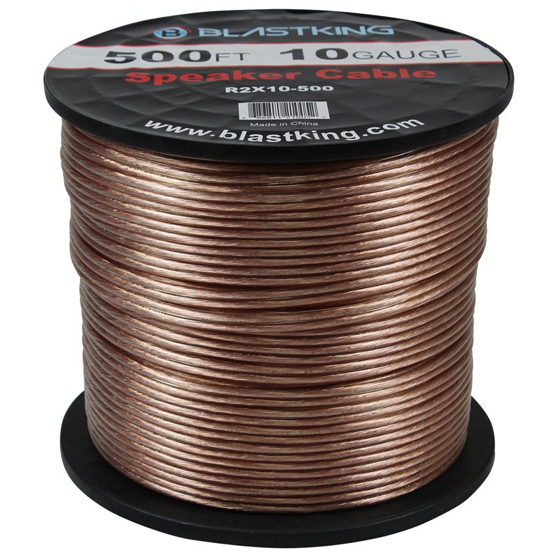 BLASTKING Speaker Wire 10G Clear I-R2X10-500 Sold Per Yard