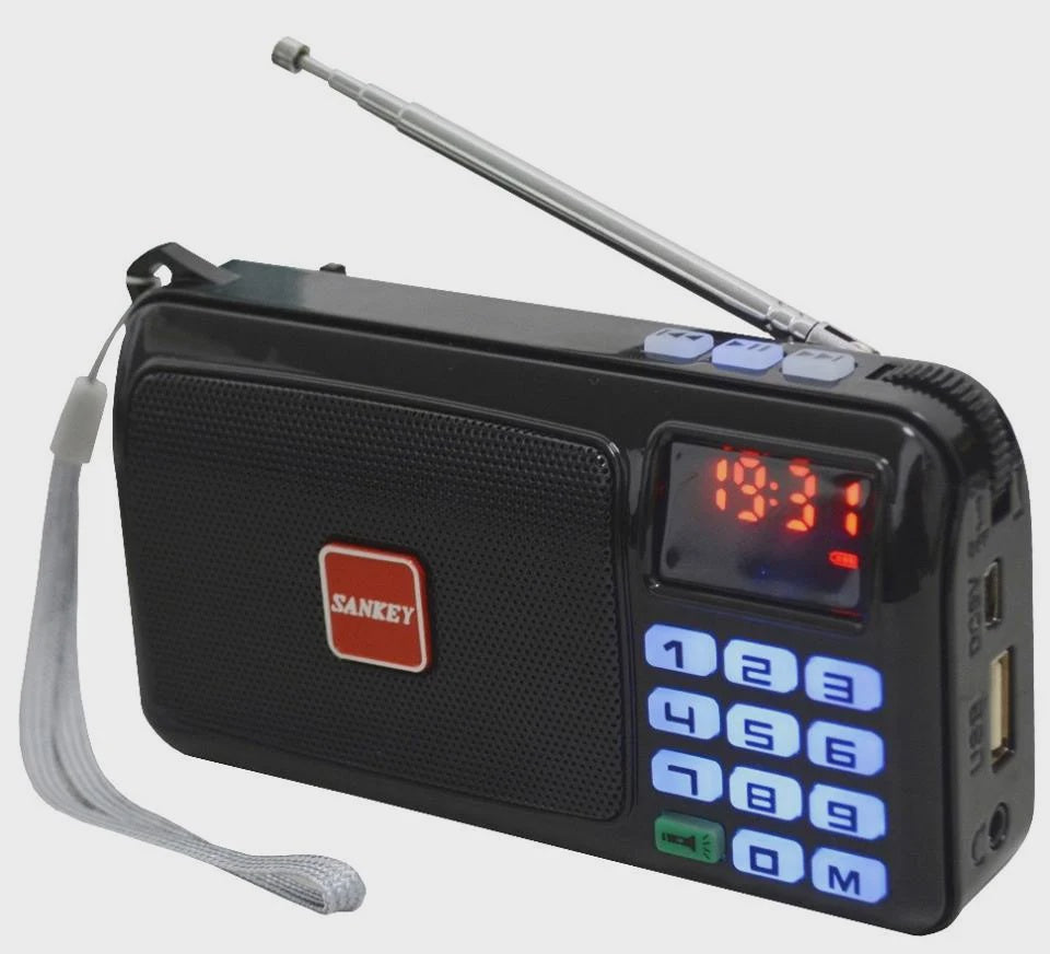 SANKEY Radio FX-35L FM USB Rechargeable LED Clock