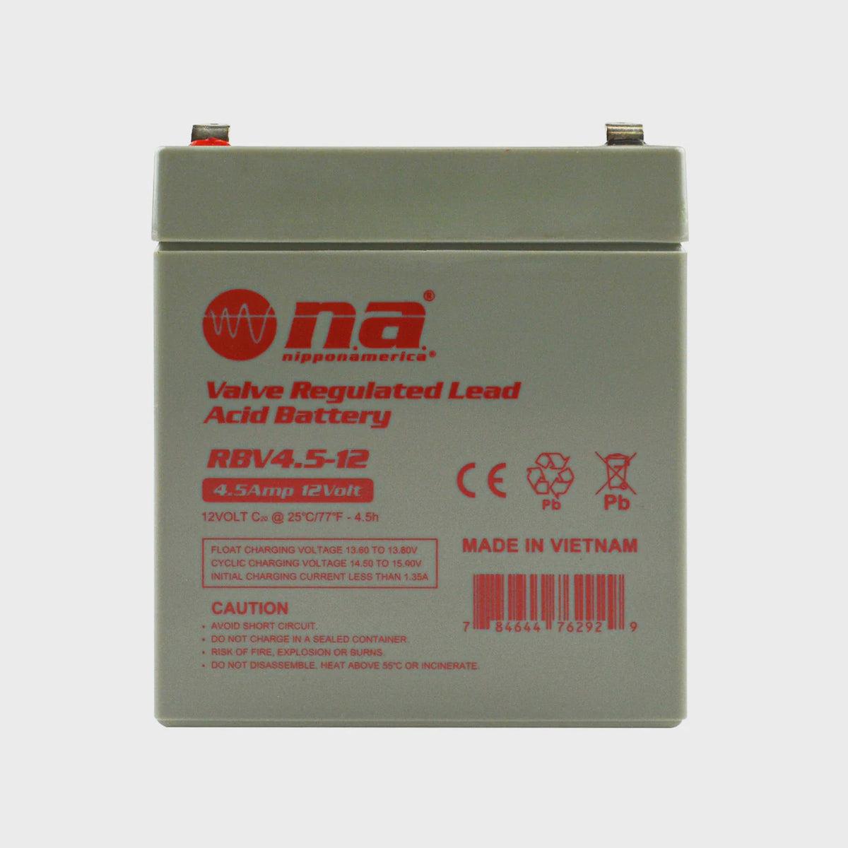 NIPPON AMERICA Battery Rechargeable 12V RBV4.5-12