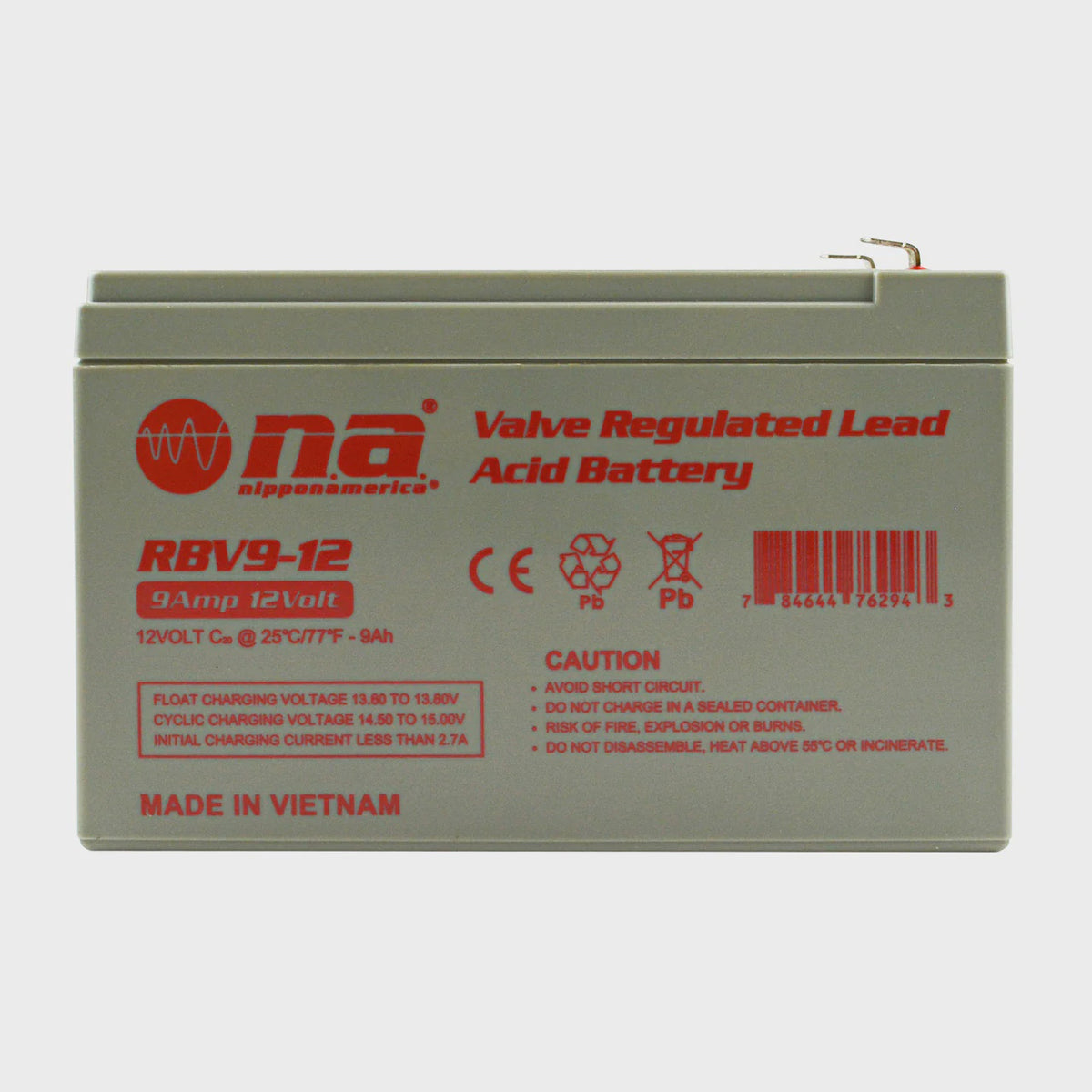NIPPON AMERICA Battery Rechargeable 12V RBV9-12