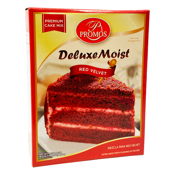 PROMOS Deluxe Moist Red Velvet Premium Cake Mix 16.5OZ 468G