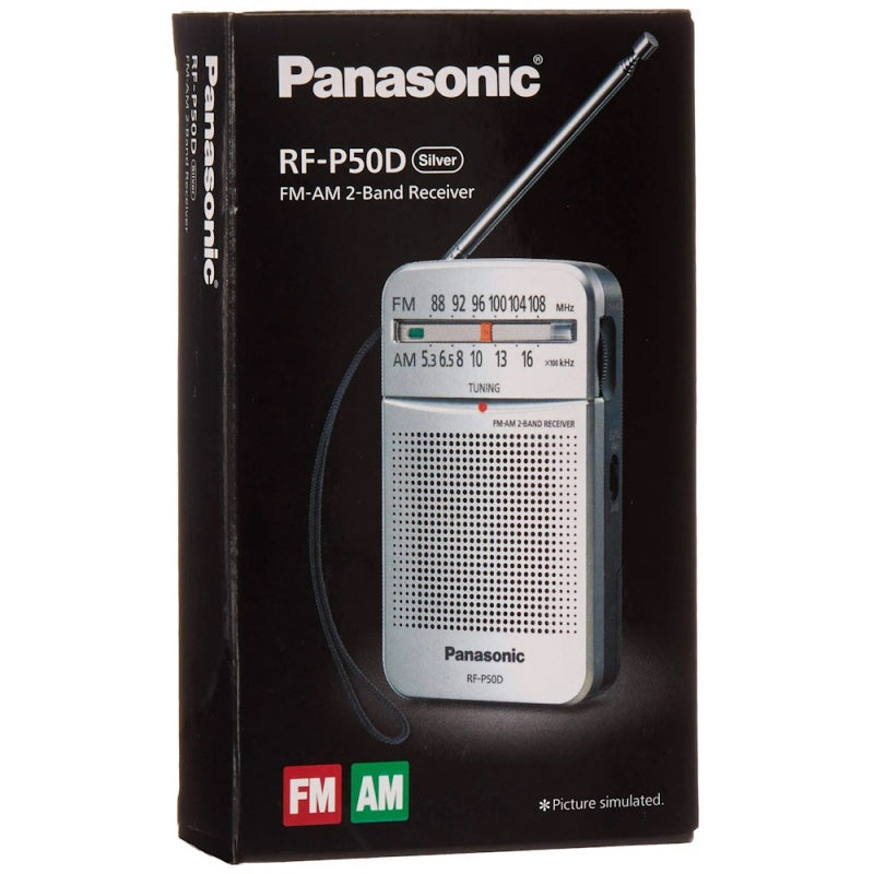 PANASONIC Radio RF-P50D Silver FA-AM 2-BAND Receiver