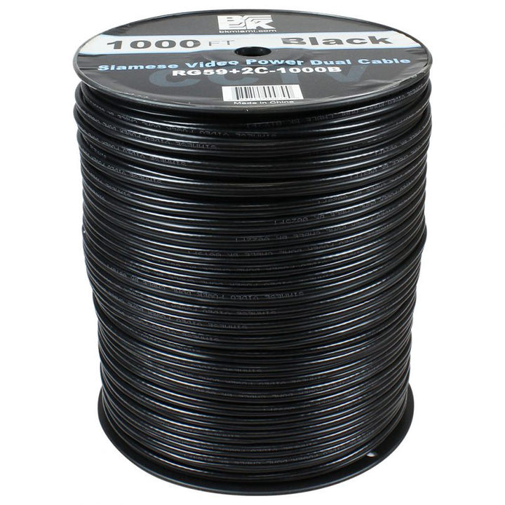 BLASTKING Security Cable 1000' I-RG59+2C-1000B Black Roll