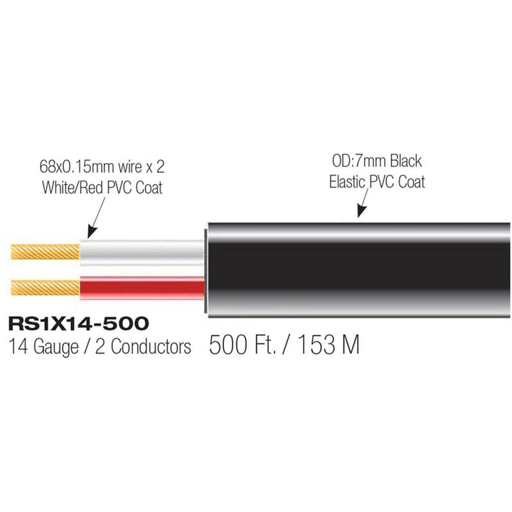 BLASTKING Stage Cable 2 Wire 14G I-RS1X14-500 2C Black Roll