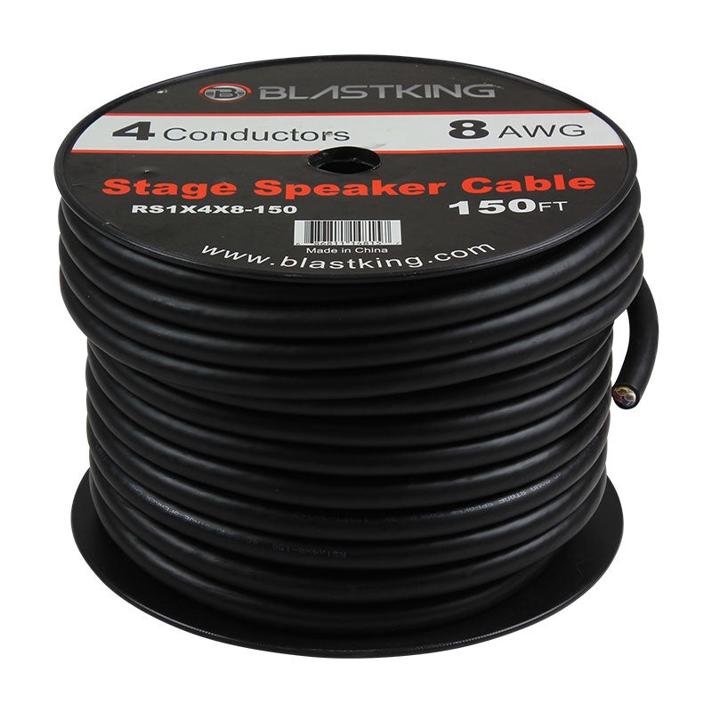 BLASTKING Stage Cable 4 Wire 8G I-RS1X4X8-150 Black Sold Per Yard