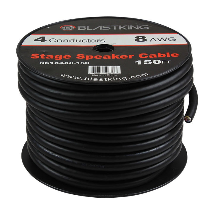 BLASTKING Stage Cable 4 Wire 8G I-RS1X4X8-150 Black Sold Per Yard