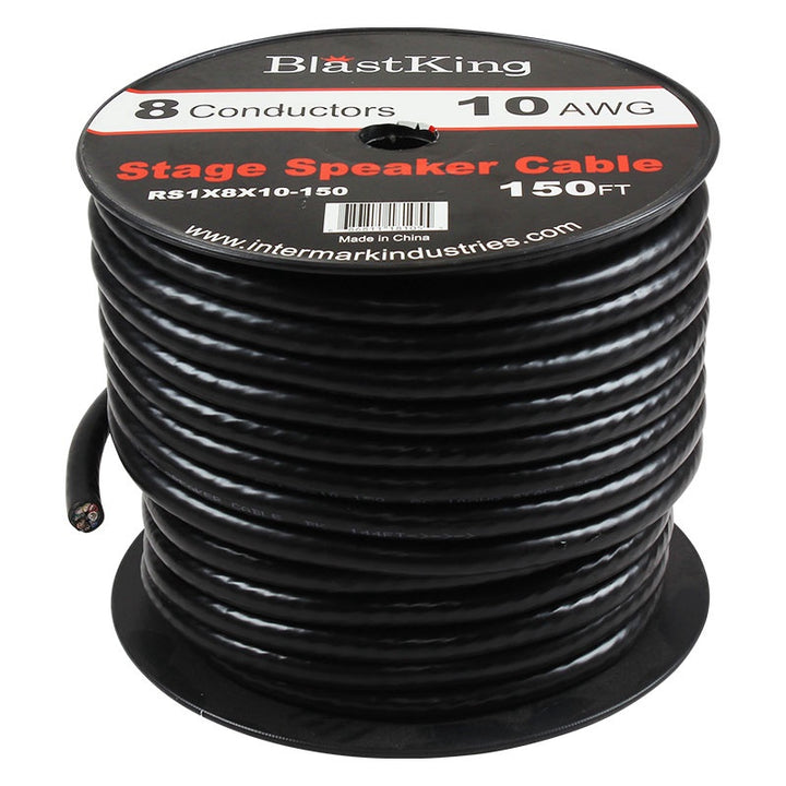 BLASTKING Stage Cable 8 Wire 10G I-RS1X8X10-150 Black Sold Per Yard