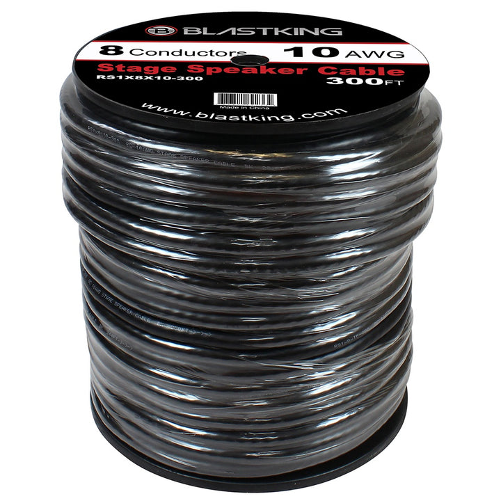 BLASTKING Stage Cable 8 Wire 10G I-RS1X8X10-300 Black Sold Per Yard