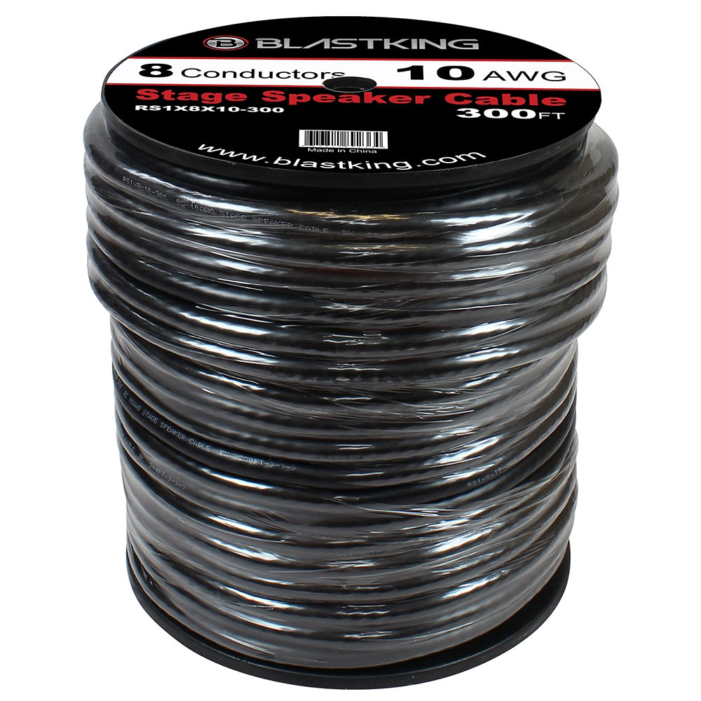 BLASTKING Stage Cable 8 Wire 10G I-RS1X8X10-300 Black Roll