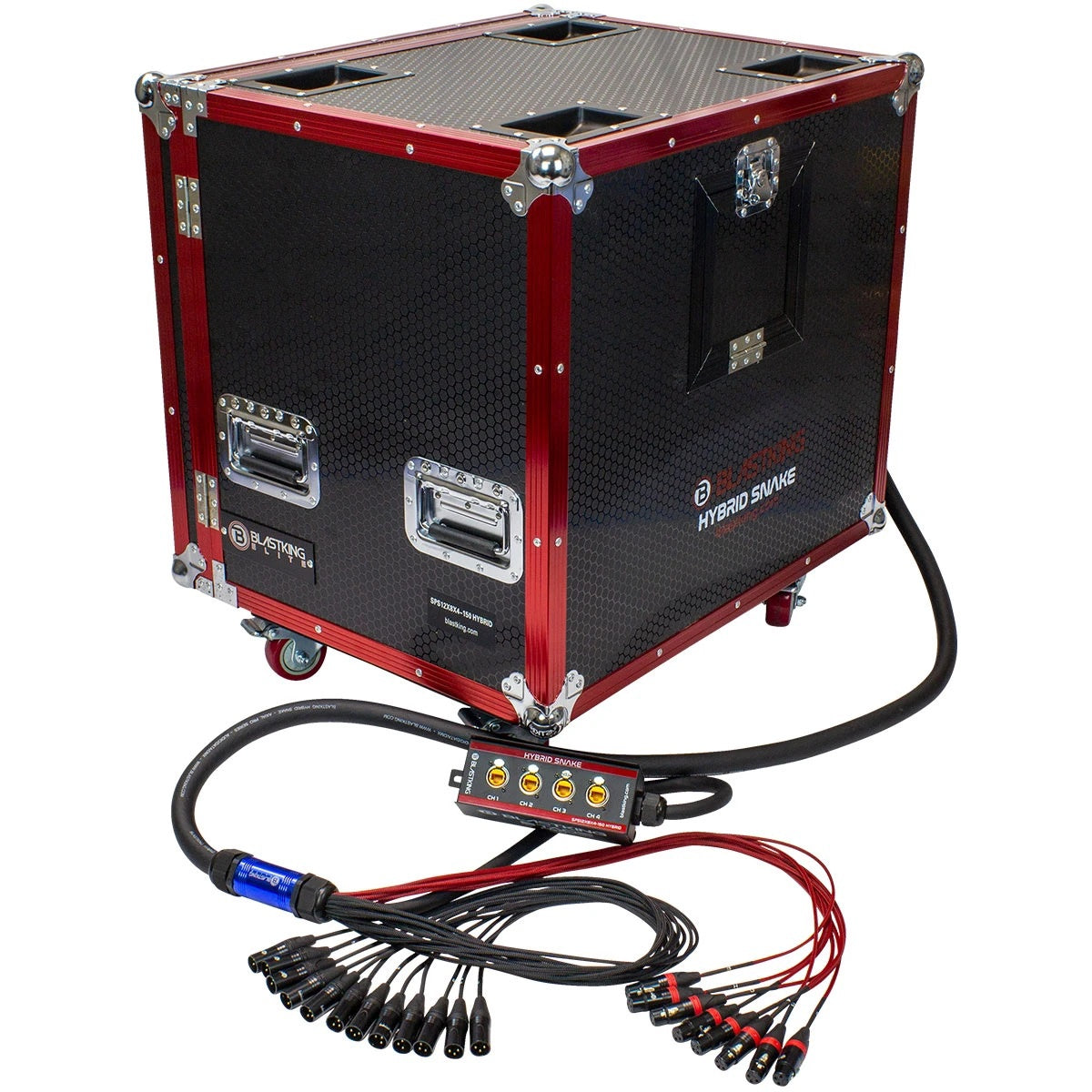 BLASTKING Stage Cable Snake Hybrid IBKE-SPS12X8X4-150 with Case 150'