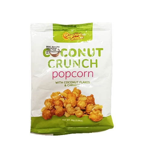 SUNSHINE SNACKS Caramel Coconut Crunch Popcorn 58G 2.04OZ