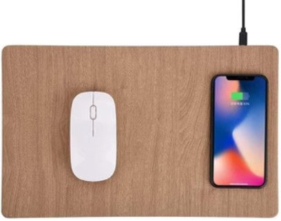 Computer Mouse Pad + Wireless Charger WOOD-LIKE