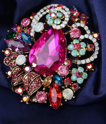 Hijab Accessories Brooch Large Multicolor