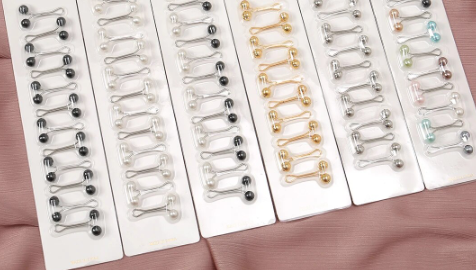 Hijab Accessories Pin U Shaped Gold / Black / Colored (Each Single)