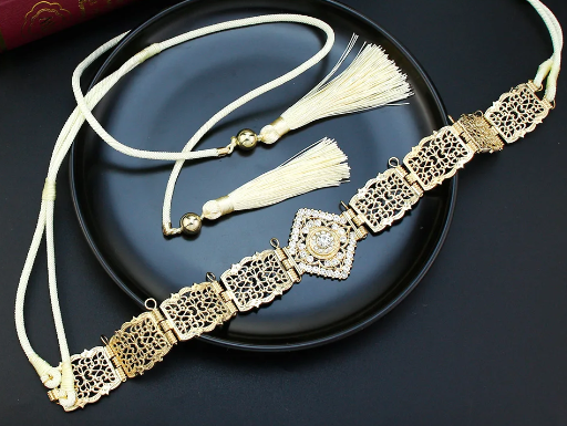 Hijab Accessories Belt Kaftan Rhinestone