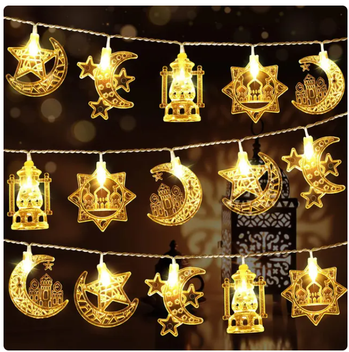 Eid / Ramadan String Light 10 LED 1.5M Battery Yellow