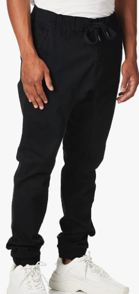 Men Joggers Twill Black / Sand Stretch WT02