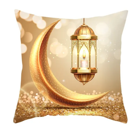 Eid / Ramadan Cushion Cover Decor Teal / Gold