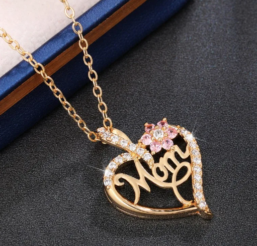 Mother's Day Necklace Mom Heart
