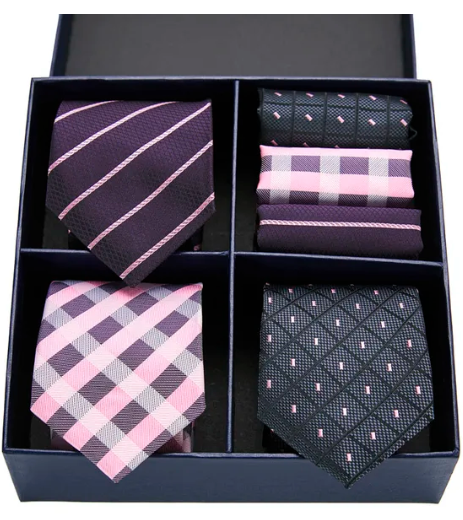 Father's Day Tie & Pocket Square Set IN Gift Box 3PC