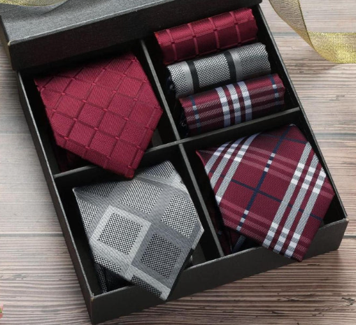 Father's Day Tie & Pocket Square Set IN Gift Box 3PC
