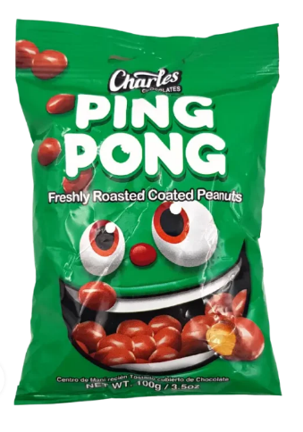 CHARLES Chocolate Ping Pong 100G 3.5 OZ