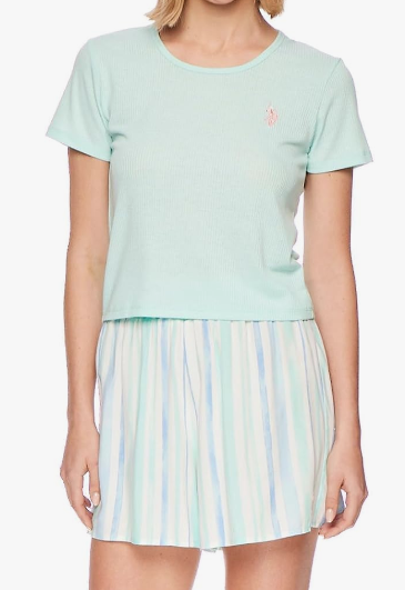 US POLO ASSN. Women PJ/LOUNGEWEAR Set Us Polo Shorts Baby Pink