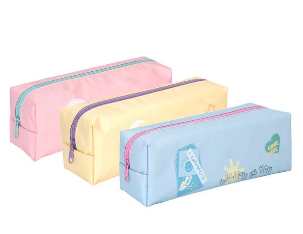 DELI Stationery Pencil Case Pouch H939 Fabric Oxford