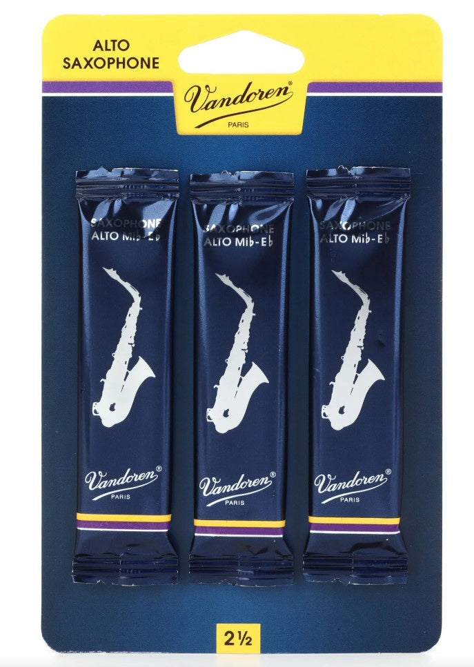 VANDOREN Reeds Paris 2.5 SR2125/3V 3PCS Pack 2 1/2 Alto Saxophone MIB-EB
