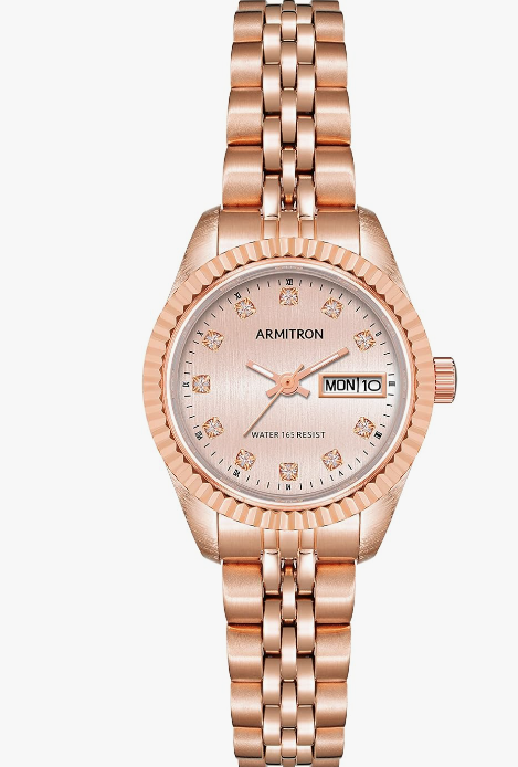 ARMITRON Watch Women Gold Bracelet Crystal 2475RGRG