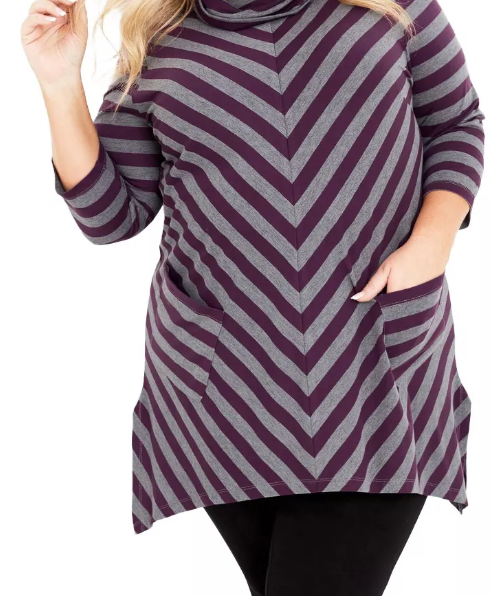 AVENUE Shirt Tunic Plus Emily Stripe