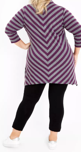 AVENUE Shirt Tunic Plus Emily Stripe