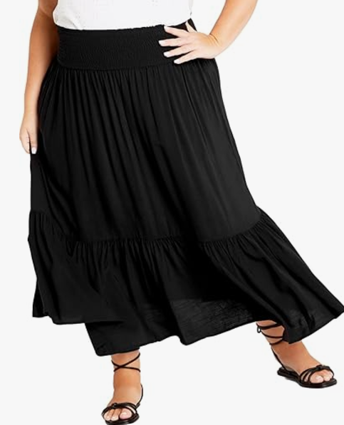 AVENUE Skirt Plus Maxi Isla Black