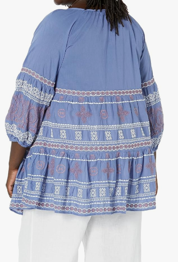 AVENUE Shirt Tunic Plus Holly Embroidery