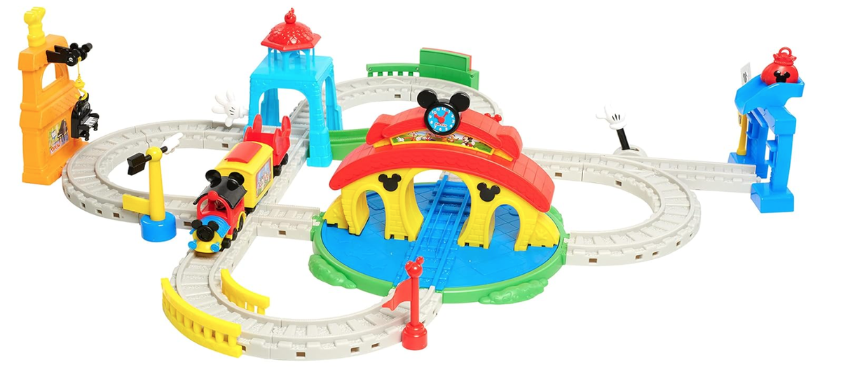 DISNEY Toy Junior Mickey Mouse Train & Track Set