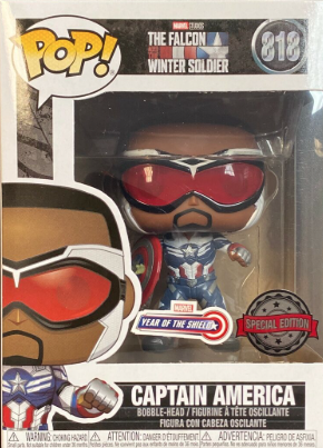 FUNKO POP! Toy Funko Pop! Marvel Captain America Sam Wilson W/SHIELD 818