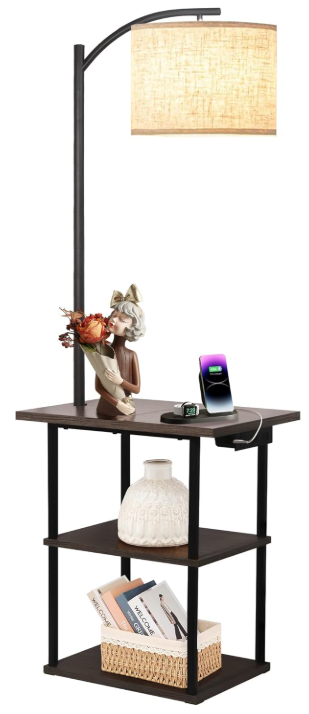 Floor Lamp Night Stand End Table USB Modern