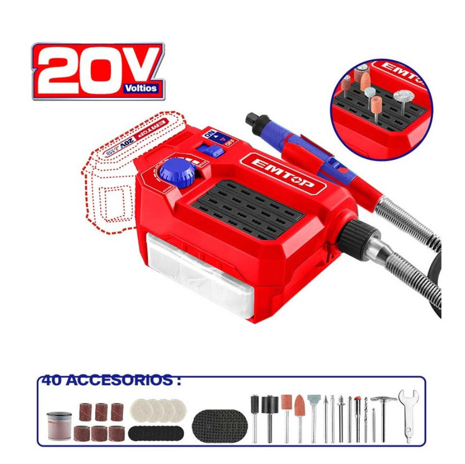 EMTOP Angle Grinder Mini ELMG2001 20V LITHIUM-ION