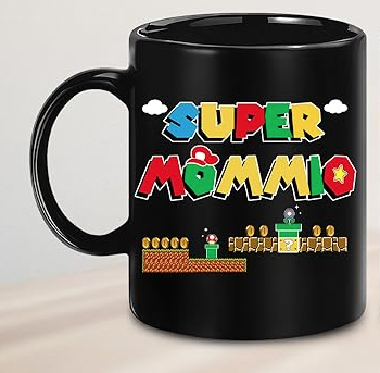 Mother's Day Mug Black 11OZ Super Mommio
